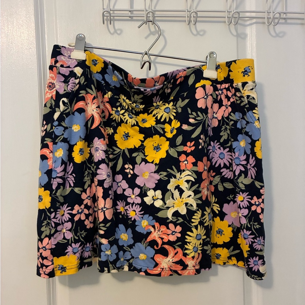 Croft & Barrow Multicolor Floral Skater Skirt